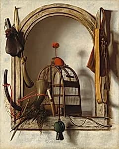 Niche with Falconry Gear by Christoffel Pierson