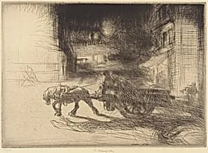 Night Time, Dieppe by Edmund Blampied