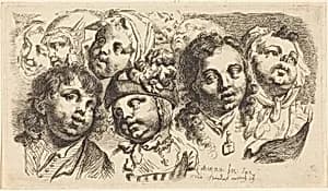 Nine Children's Heads by Johann Eleazar Schenau