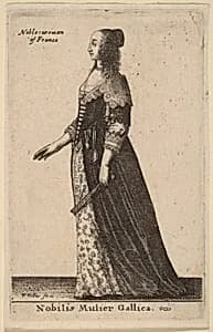 Nobilis Mulier Gallica by Wenceslaus Hollar