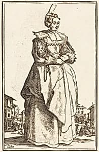 Noble Woman with a Small Hat by after Jacques Callot
