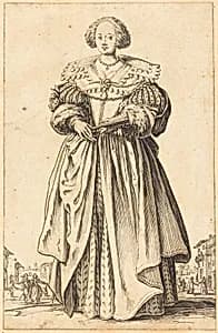 Noble Woman with Fan by Jacques Callot