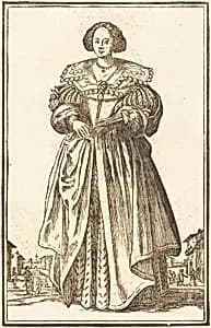 Noble Woman with Fan by after Jacques Callot