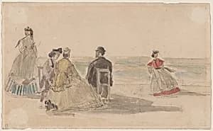 Noon at Deauville by Eugène Boudin