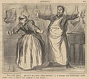 Nous voila libres ... by Honoré Daumier
