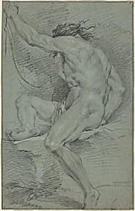 Nude Figure (academic study) by Italian 17th Century