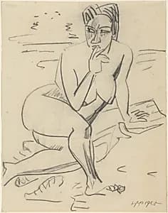 Nude Figure by Max Pechstein