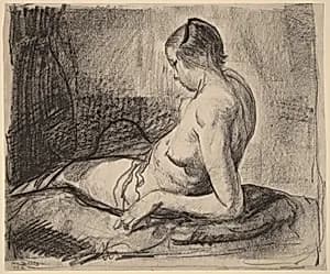 Nude Girl Reclining by George Bellows