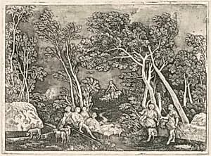 Nymphs in a Landscape by Gerhard Janssen