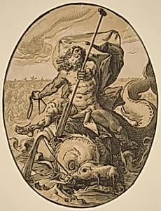 Oceanus by Hendrik Goltzius