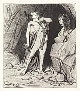 Oedipe chez le Sphinx by Honoré Daumier