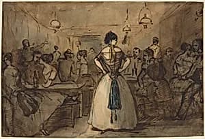 Officers and Courtesans in an Interior by Constantin Guys