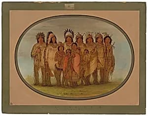 Ojibbeway Indians in Paris by George Catlin