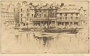 Old Houses, Greenock by David Young Cameron