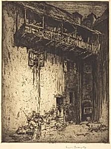 Old Houses, St. Cirq by Frank Brangwyn