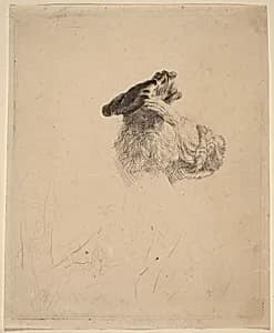 Old Man Shading His Eyes with His Hand by Rembrandt van Rijn