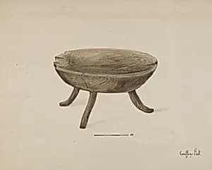 Old Wood Stool by Geoffrey Holt