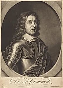 Oliver Cromwell by Peter Pelham after Robert Walker