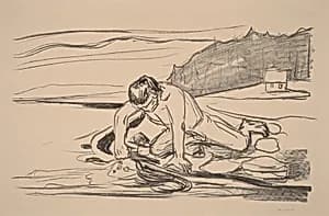 Omega's Death by Edvard Munch