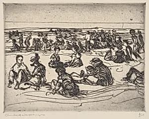 On the Beach by Charles H. Woodbury