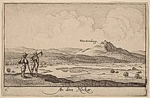 On the Neckar by Wenceslaus Hollar