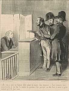 On vous a pris en flagrant délit ... by Honoré Daumier