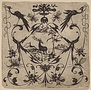 Ornament with Grotesque by Master CR