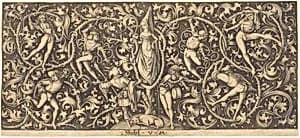 Ornament with Morris Dancers by Israhel van Meckenem