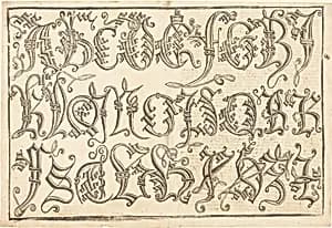 Ornamental Alphabet by German 15th Century