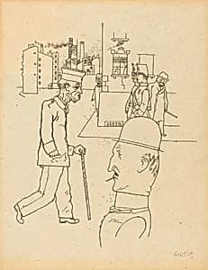 Out of Work (Arbeitslose) by George Grosz