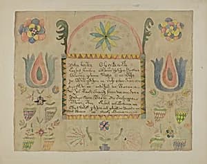 Pa. German Birth Certificate by Ethelbert Brown