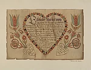 Pa. German Birth Certificate by Charlotte Angus