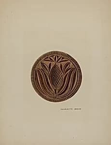 Pa. German Butter Mold by Charlotte Angus