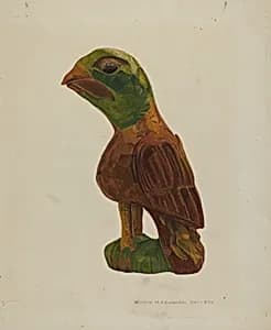 Pa. German Carved Bird by William H. Edwards
