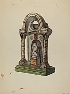 Pa. German Chalkware Shrine by Mina Lowry
