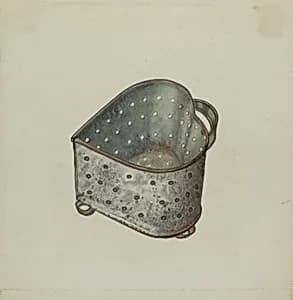 Pa. German Cheese Strainer by Luther D. Wenrich
