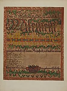 Pa. German Death Certificate by Albert Levone