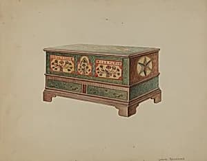 Pa. German Dower Chest by Lorenz Rothkranz