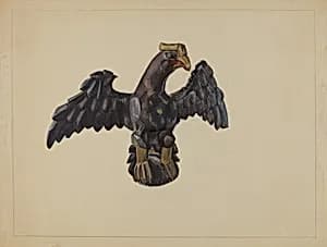 Pa. German Eagle Figure by Mina Lowry