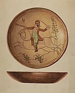 Pa. German Pie Plate by American 20th Century