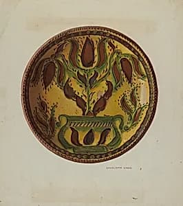 Pa. German Plate by Charlotte Angus