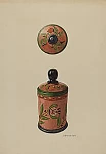 Pa. German Saffron Box by J. Howard Iams