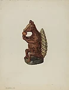 Pa. German Squirrel Figure by Arsen Maralian