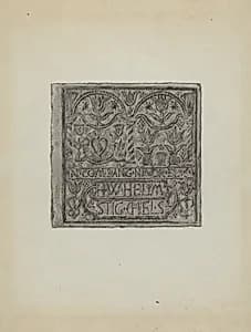 Pa. German Stove Plate by Elmer G. Anderson