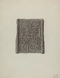 Pa. German Stove Plate by Elmer G. Anderson