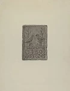 Pa. German Stove Plate by Elmer G. Anderson