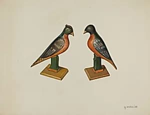 Pa. German Toy Birds by Arsen Maralian