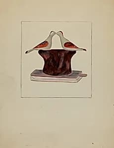 Pa. German Toy Lovebirds by Ruth Bialostosky