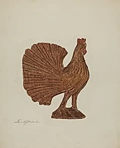 Pa. German Toy Rooster by Frank Budash