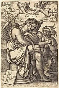 Pacientia (Patience) by Sebald Beham